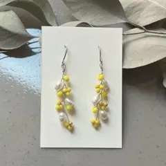 No.6　小枝アクセサリー　大人向け　上品　結婚式　プレゼント　淡水パール