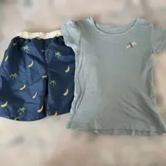 110㌢バナナ刺繍海水パンツ＆肌着セット