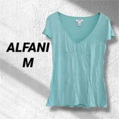 ALFANI ミントグリーン Tシャツ M 柔らかい素材