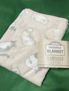 ラスト１点　新品猫柄ブランケット　ピンク