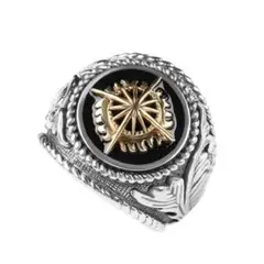 ロゴ　リング　ごつめ　指輪　フリーサイズ　メンズ　ストリート　ヒップホップ