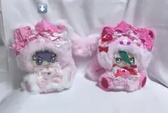 ハンドメイド 着ぐるみ 推し活 おすわりぬい服 桃色 白色 d194