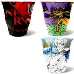 エヴァンゲリオン　メラミンカップ　3点セット　NERV　初号機　レイ　マグカップ