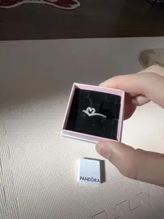PANDORA ハートモチーフ リング 925, SIZE 56