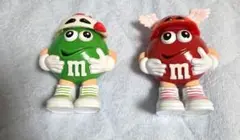 M&M's 緑と赤のキャラクター 2体セット