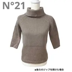 N°21 ヌメロベントゥーノ モヘア切替 タートルネック バックジップ M