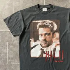 seven セブン ブラッドピット S/S 映画 Tシャツ ブラック L