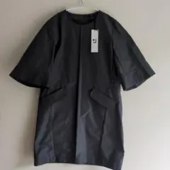 タグ付き未使用 UNIQLO＋J シルクブレンドワンピース ダークグレー L
