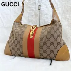 GUCCI GGキャンバス シェリーライン ジャッキー ワンショルダーバッグ