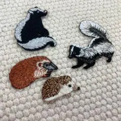 刺繡ワッペン　縫付用　鑑賞用　スカンク他　一点限り　SH017