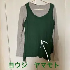 Y'sヨウジヤマモト アシンメトリータンクトップ ドレープノースリーブチュニック Y'sヨウジヤマモト アシンメトリータンクトップ ドレープ