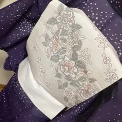 東京友禅 オリエンタルな花々の美しい絽名古屋帯