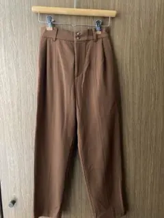 COHINA ダブルボタン　ストレートパンツ　チャコールブラウンXSサイズ
