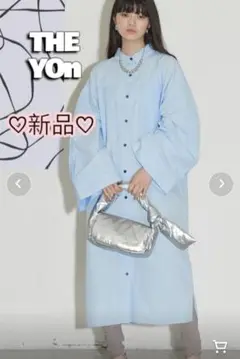 新品★THE YOn ザ ヨン スーパーワイドスリーブシャツワンピース ゆったり