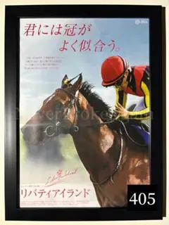 【A4黒額縁付】リバティアイランド　競馬　JRA ウマ娘　ポスター　武豊　馬