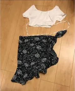 花柄ベールスカート