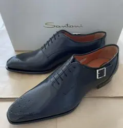 新品 Santoni サントーニ サイドバックル ドレスシューズ 紳士靴