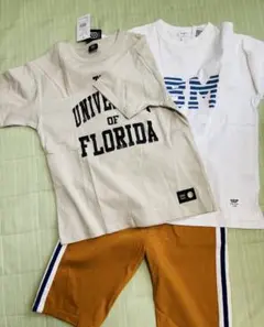 新学期に　新品タグ付き　Tシャツ2枚とパンツセット