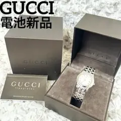 極美品 新品電池 グッチ GUCCI レディース腕時計 5500L デイト 稼働