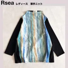 ★Rsea薄手ニット　トップス　レディース　長袖　セーター　タートルネック