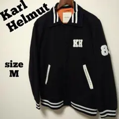 カールヘルム KARLHELMUT スタジャン 袖レザー切り替え 牛革 L 緑 カールヘルム KARLHELMUT スタジャン 袖レザー切り替え 牛革 L 緑