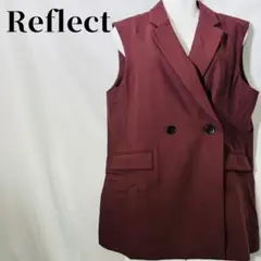 Reflect リフレクト ダブルブレストベスト バーガンディ サイズ9 美品