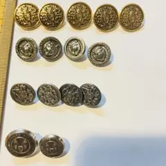 金属製ボタンセット 多様なデザイン