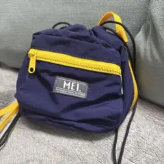 【美品】MEI エムイーアイ　巾着型ショルダーバッグ