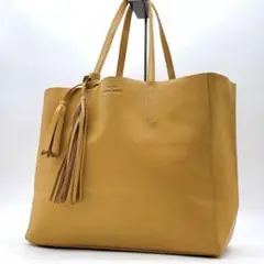 極美品 Beaure Second 本革 A4 タッセル トートバッグ e521