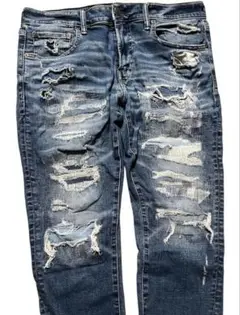 訳ありAMERICAN EAGLE アメリカンイーグル ダメージ デニムパンツ