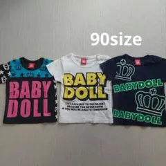 BABYDOLL プリントTシャツ 3枚セット 90cm