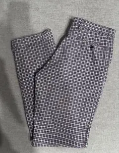 【良品】INCOTEX スラックス　チェック柄　ウエスト約78cm前後
