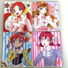 プリキュア 手描き色紙　ファンアート