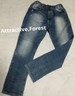 訳あり　Attractive,Forest 　 デニム風パンツ　ほぼスェット