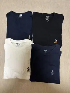 ユニクロ　ミッキーマウス刺繍入り半袖Tシャツ4枚セット