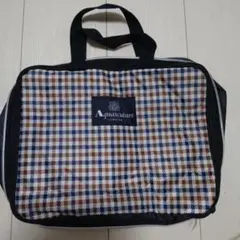 Aquascutum チェック柄旅行用インバッグ