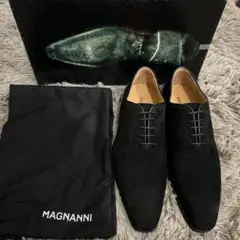【新品】MAGNANNI ブラック スエード ドレスシューズ