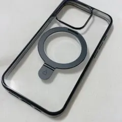 Magsafeチタンスタンド　iPhone 15 Proケース リング付カバー