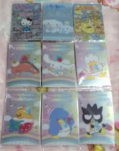 9枚セット サンリオ ウエハース10 シナモロール、キティ、プリン、いちご新聞