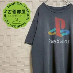 プレイステーション オフィシャルTシャツ ロゴ プレステ グレー L ゲーム