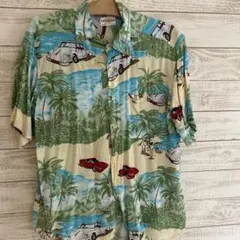 アロハシャツ ビーチ 車柄 半袖