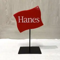 Hanes フラッグ型ディスプレイスタンド 販促品 卓上 非売品 赤 ヘインズ