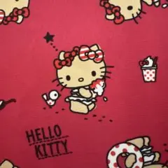 日焼けキティ 生地 ハギレ