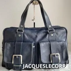 JACQUESLECORRE ボストンバッグ トートバッグ ネイビー 大容量
