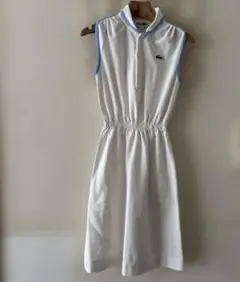 CHEMISE LACOSTE ポロワンピース　ノースリーブ　パイピング　40