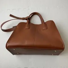 ブラウンレザートートバッグ