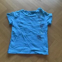 プリント Tシャツ 青　90