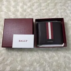 BALLYバリー 二つ折り財布　お札　カード　新品箱付き　ブラウンラインL