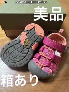 【美品】KEEN ピンク サンダル ベルクロストラップ　箱あり
