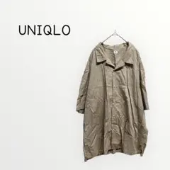 【UNIQLO 】ベージュ 半袖シャツ カジュアル　大きめ　4XL
